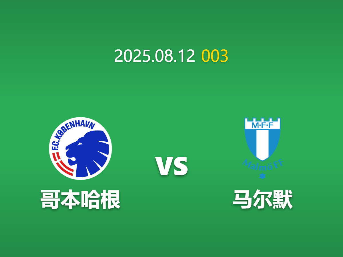 周二003---欧冠：哥本哈根主场决战马尔默