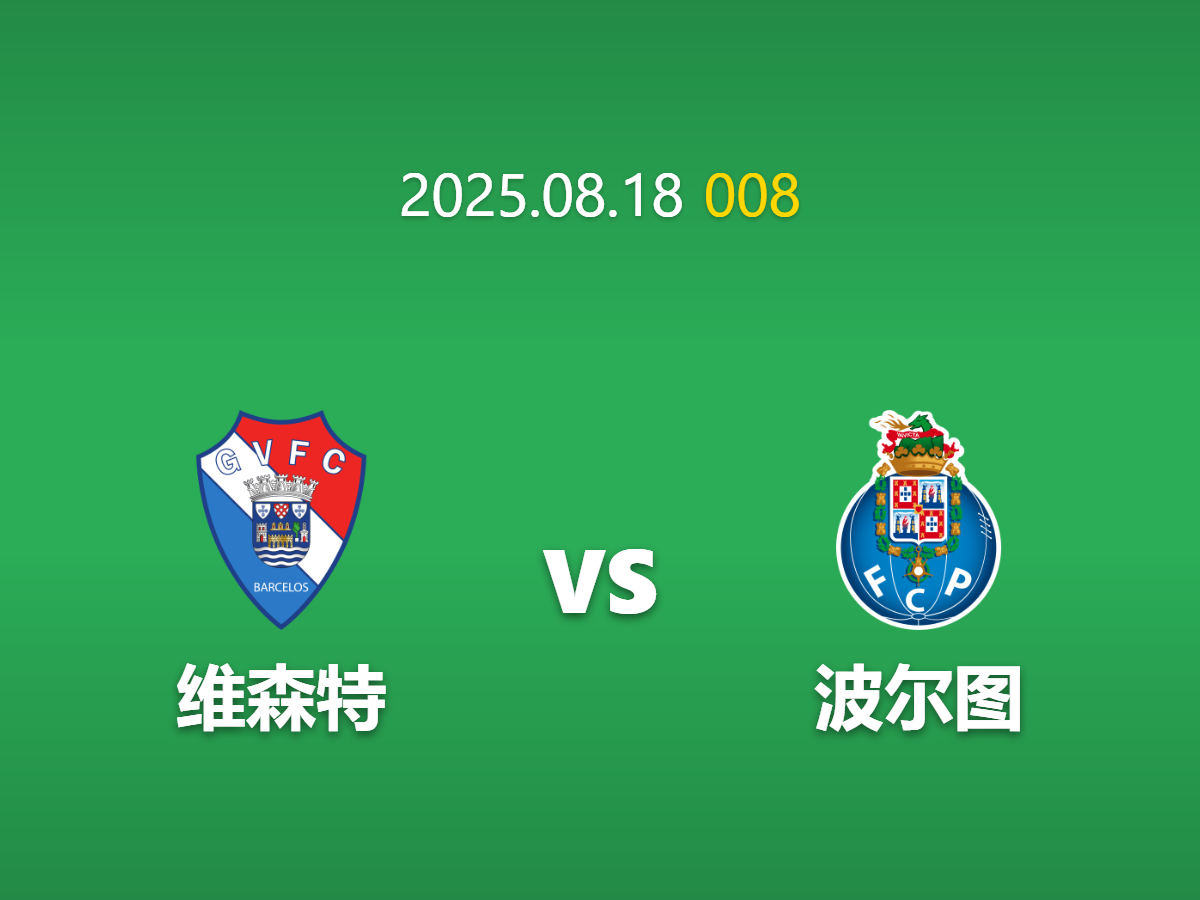 周一008 足球赛事预测: 吉维森特 vs 波尔图 豪门能否轻松取胜？